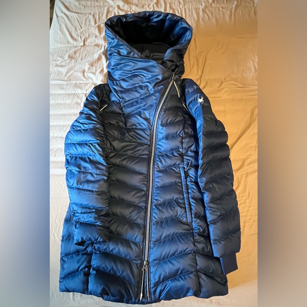 Spyder Timeless Long Down Jacket XS Navy